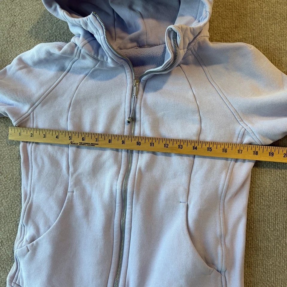 Sudadera con Capucha Lululemon Buceo Para Mujer Talla 8 Púrpura Cremallera Completa Informal con Capucha Foto 4 de 4