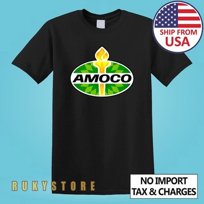 Amoco Gas Station Gasoline Car Motorcycle Men's Black Size S-5XL