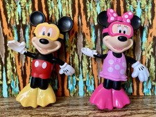 Disney Mickey  Minnie Mouse Hap-P-Kid 6.5  Wind Up Swimming Bath Toys