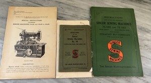 SET OF SINGER SEWING MACHINE INSTRUCTION MANUAL BOOKLETS
