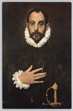 Continental Postcard Painting The Nobleman by El Greco