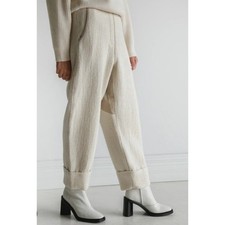 Acne Studios Wool Pants Designer Avantgarde Alternative Curved leg Twill