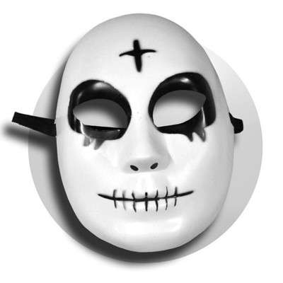 Halloween Totenkopf Maske weiß schwarz Gruseldeko Cosplay Horror