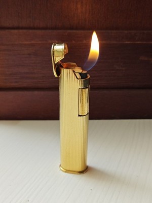 Dunhill Rollagas Dress Vintage Feuerzeug 70er Vergoldet Frisch Revisioniert