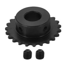 25 Chain Roller Sprocket 14mm Bore, 23 Tooth with Set Screws, Black