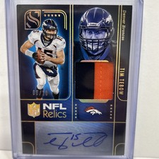 2025 Panini Silhouette Patch Autograph /10 Tim Tebow Broncos #NRA-TTW