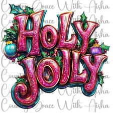 Sublimation Print Christmas Holly Jolly Ready Press Paper Ink Heat Transfer