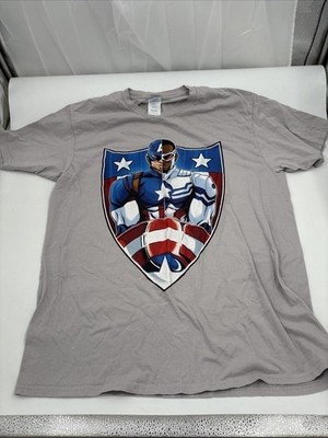 Captain America Steve Rogers Sam Wilson Marvel T-Shirt Large New with Tags