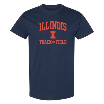 Illinois Arch Logo Track & Field T-Shirt - Navy