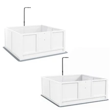 PawHut Whelping Box for Dogs with Pee Pad, Pig Rail