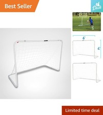 Franklin Sports Dual-Age 6' x 4' Soccer Goal - Perfect for Backyard Training