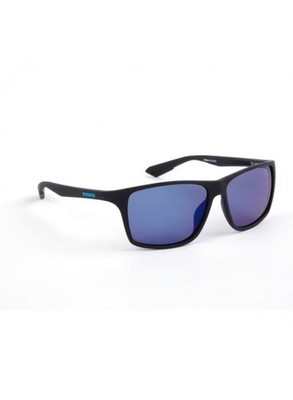 Shimano Technium Polarized Fishing Sunglasses Matte Black Blue Mirror UV400