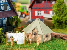 Faller 180310 HO Scale Hexagonal Garden Sauna -- Laser-Cut Wood Kit