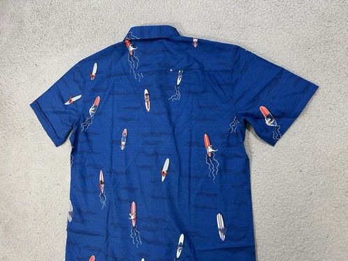 RSVLTS Shirt Mens Extra Large Blue Graphic Print Beach Surfer Retro Kunuflex NWT - Bild 12 von 13