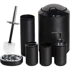 Bathroom Accessories Set 6 Piece Bath Ensemble Includes Soap Dispenser, Tooth...