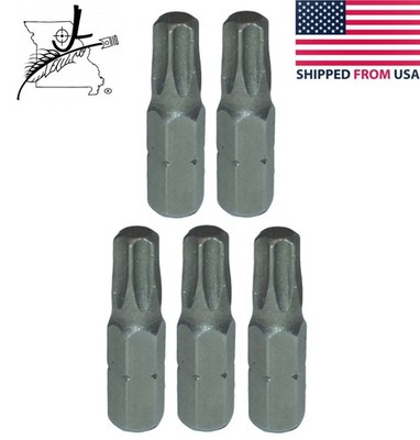 5x T30 Torx Star #30 Driver Bits 1/4'' Hex Screwdriver Drill Screw Drive 25mm