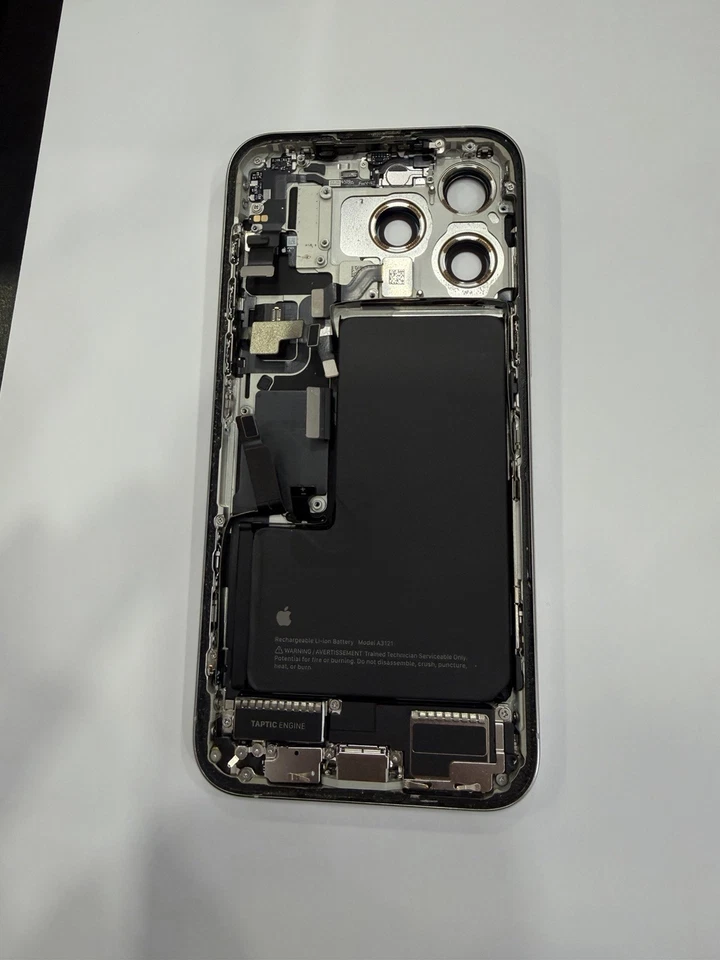 iPhone 15 Pro Max OEM оригинальный задний корпус рамка замена с деталями белый A - Изображение 4 из 4