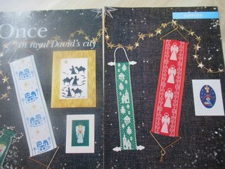 Stickvorlage "Weihnachten Engel Krippe ua." 6 Kreuzstichmotive Grußkarten ua