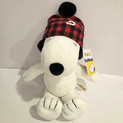 Aurora Festive Peanuts 11'' Winter Plaid Snoopy Plush Stuffed Animal NWT New