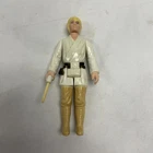 Vtg Star Wars Action Figure - 1977 Luke Skywalker Blonde Hong Kong w Lightsaber