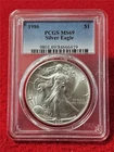 1986 American Silver Eagle $1 Dollar ASE PCGS MS 69                       #T1366