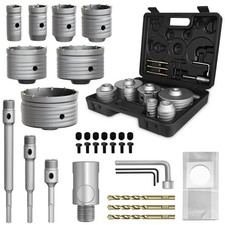 34PCS Concrete Hole Saw Kit, 30-110mm Masonry Drill Bits with SDS Plus Shanks...