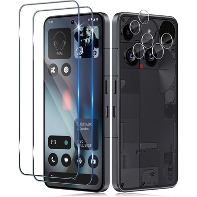 Funrae 2Pcs 0.33mm 9H HD Glas+2Pcs Kamera Schutzfolie für Nothing Phone 3 5G,...