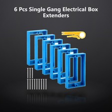 6 Pcs Single Gang Electrical Box Extenders, 1/2" ABS Receptacle Extender with...