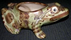 Larger Antique Brush McCoy 8 Inch Long Frog Planter