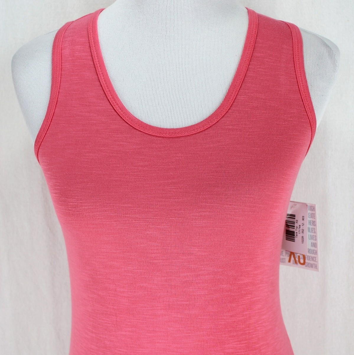 Lularoe Tank Top Womens Size XS Pink Sleeveless Rayon Knit Rounded