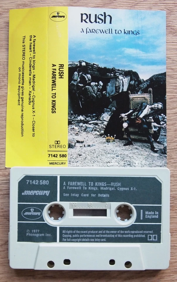RUSH - A FAREWELL TO KINGS (MERCURY 7142580) 1977 UK CASSETTE TAPE PROG ROCK - Image 2 of 3