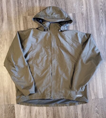 REI Jacket Adult Size XXL - Green Full Zip Hooded Rain Coat Outdoors Men