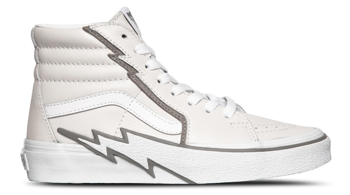 Vans Sk8-Hi BOLT Leather White/Drizzle Skate Retro Athletic  display picture 2