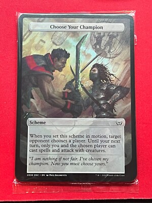 MTG Archenemy Scheme Cards Duskmourn Oversized Choose your chamption sealed