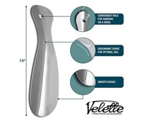 Metal Shoe Horn, 2 Pack- 7.5" Long- Perfect Shoe Horns for Men, Women, Kids -...