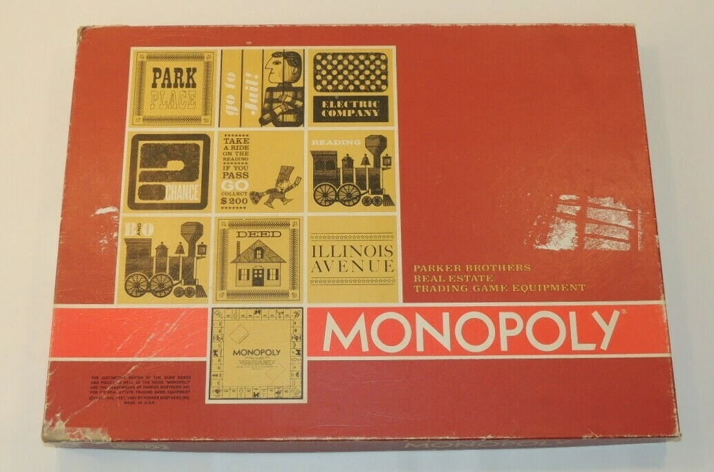 Monopoly Board 1964 Vintage Manufacture Board & Traditional Games