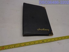 Navy  Gold In Memory Funeral Guest Book - 7/5" x 10"