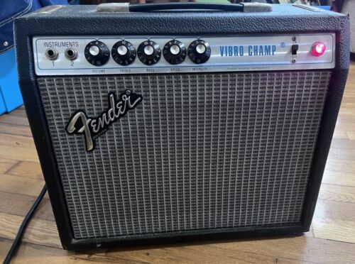 Vintage Fender Vibro Champ Amp Silverface 1970’s- Working!