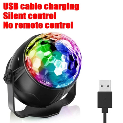 LED Stage Disco Light Rotating DJ Ball Strobe Remote Sound Control Magic Dance C