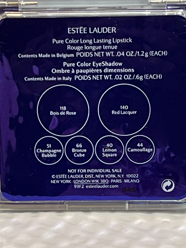 ESTEE LAUDER PURE COLOR LONG LASTING LIPSTICK & EYE SHADOW SET PALLETE - RARE - Image 2 of 3