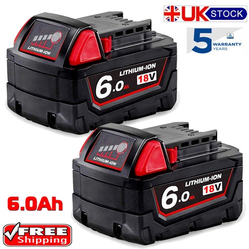 2X 18V for Milwaukee M18 B6 XC 6.0Ah 