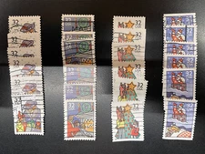 1-Complete Used US Stamp Set of 4. 32c Christmas #3108-3111. Quantity Available.