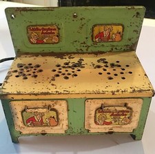 1930s Little Orphan Annie Toy Stove Louis Marx Metal Electric Harold Gray Comic