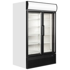 NEW 2 HINGED GLASS DOOR DISPLAY COOLER SHOP WHITE WALLSITE FRIDGE FSC1200H