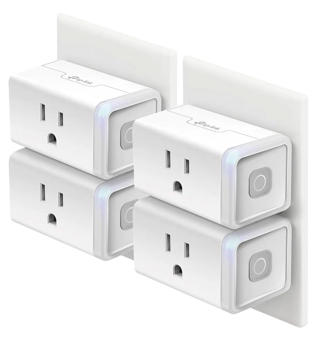 Kasa Smart Plug Smart Home Wi-Fi Outlet Works with Alexa, Echo,4-Pack, White