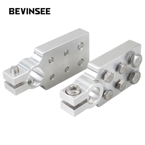 Positive Negative 6 Spot Flat Lug Battery Terminal For SAE Top Post Clamp