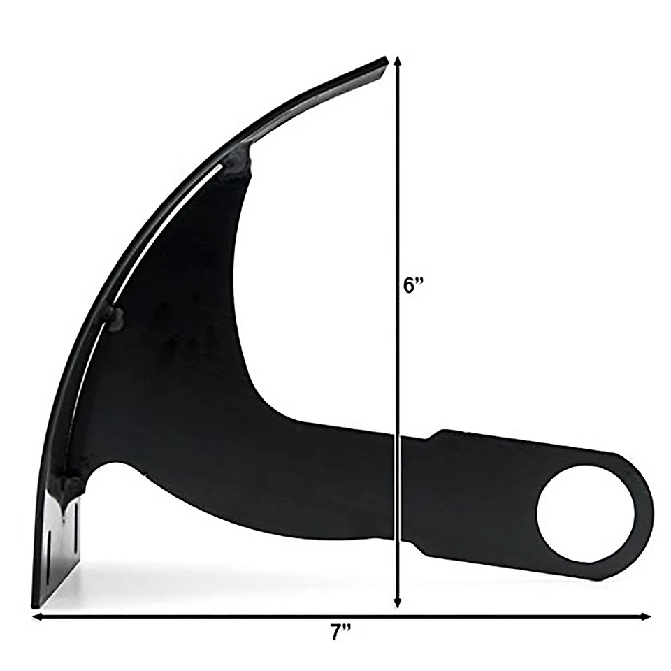 New Curved Black Vertical Motorcycle License Plate Holder Mount Fits a 1" Axle - Image 4 of 4
