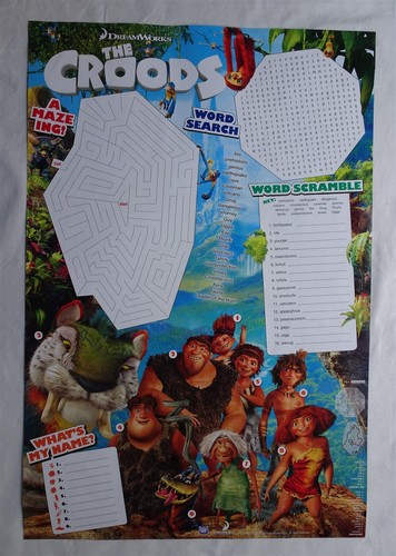 The Croods Movie Opening Pre-Release Original Promotional Two-Sided Poster, 2013 - Picture 3 of 3