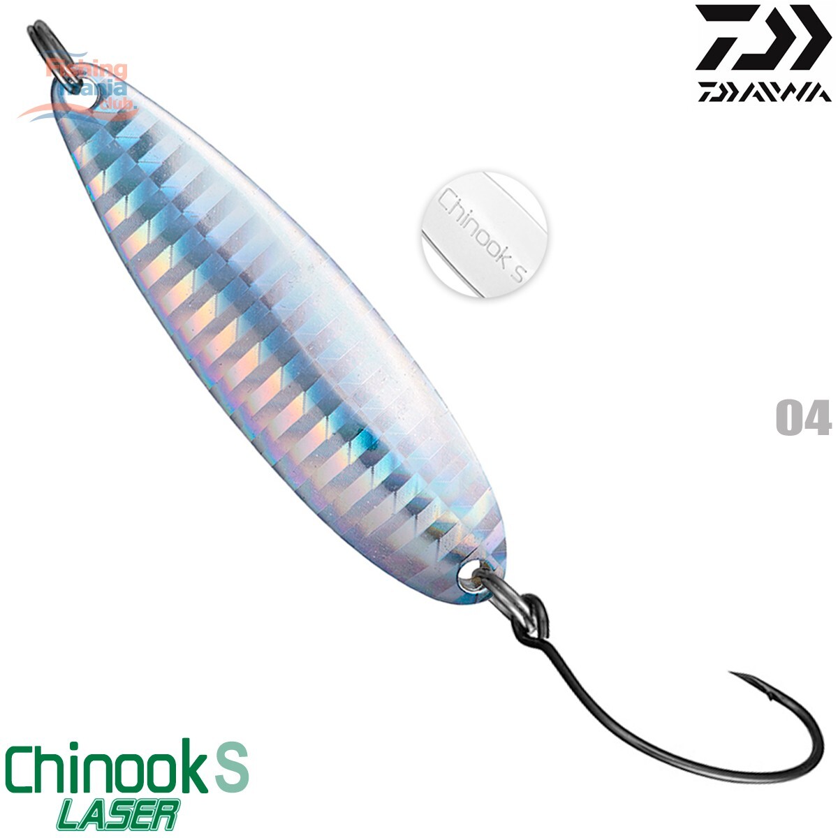 Daiwa CHINOOK S LASER 10 g 53 mm Trout Spoon Assorted Colors | eBay