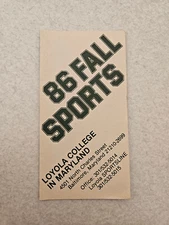 ES23 Loyola College (MD) 1986 Fall Sports Pocket Schedule